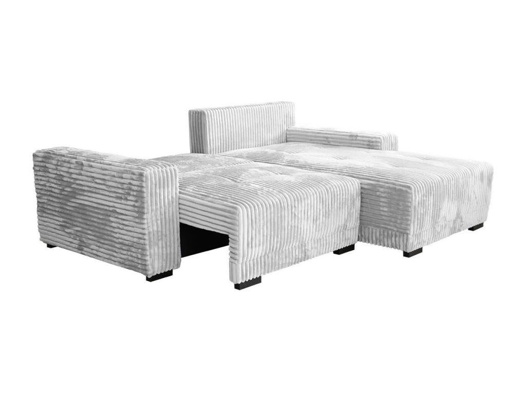 Canapé d'angle Chicyla 204 Brun clair Fonction de couchage Boîte de literie 237x90cm LWJA99100