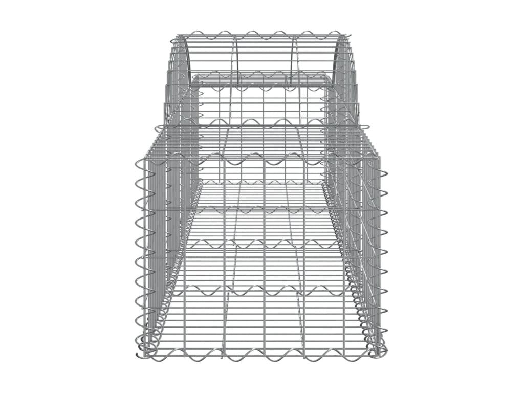 Paniers à gabions arqués 20 pcs 200x50x40-60 fer galvanisé OQPT28920