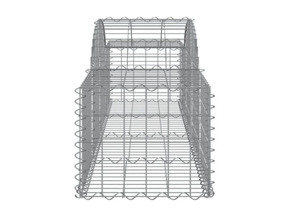 Paniers à gabions arqués 20 pcs 200x50x40-60 fer galvanisé OQPT28920