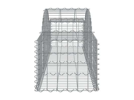 Paniers à gabions arqués 20 pcs 200x50x40-60 fer galvanisé OQPT28920