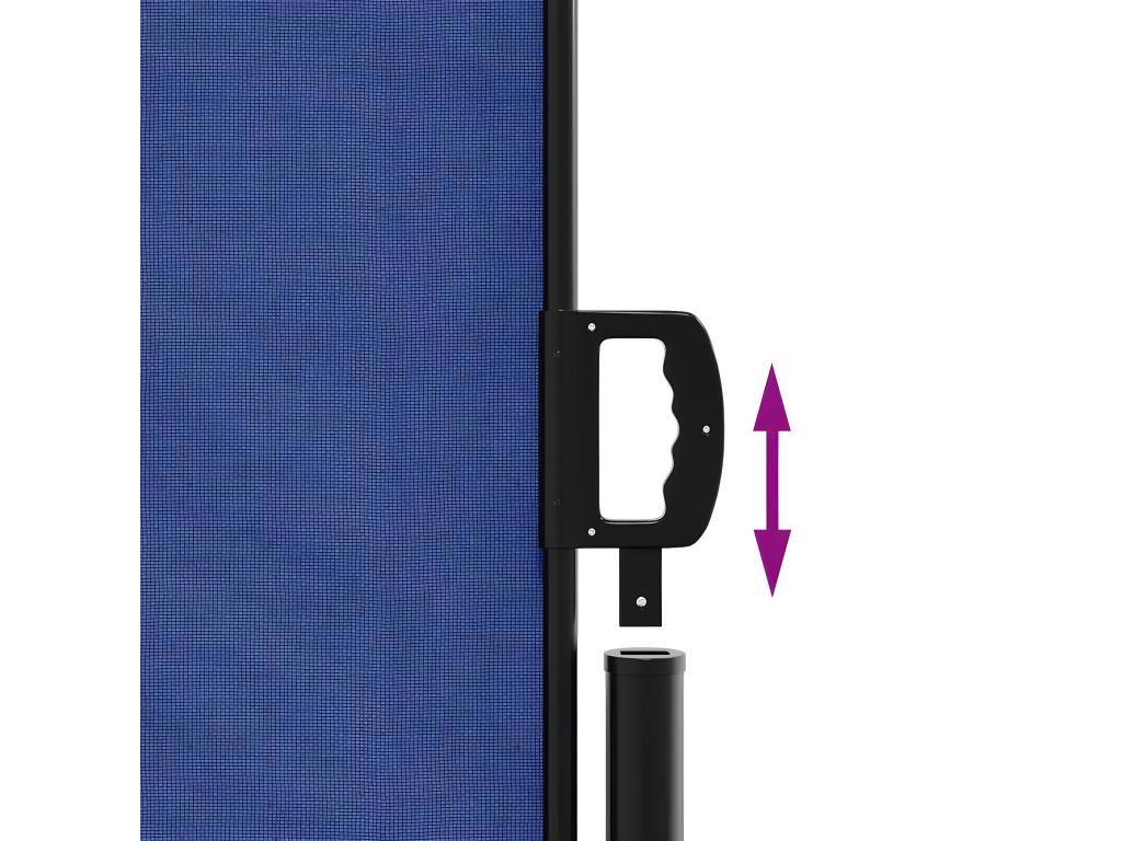 Auvent latéral rétractable bleu 160x600 cm YECI95207