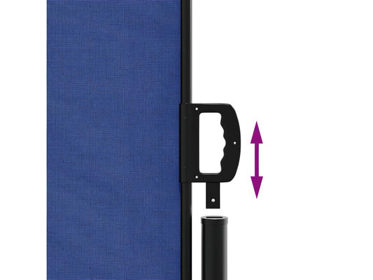 Auvent latéral rétractable bleu 160x600 cm YECI95207