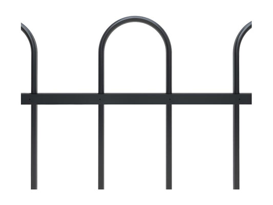 Clôture de jardin avec dessus en cerceau Acier 5,1x0,6 m Noir ELDS41980