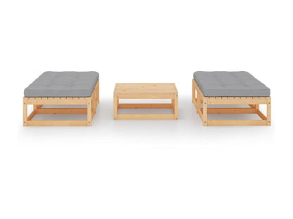 Salon de jardin 5 pcs avec coussins Bois de pin massif 32 MXTN21703