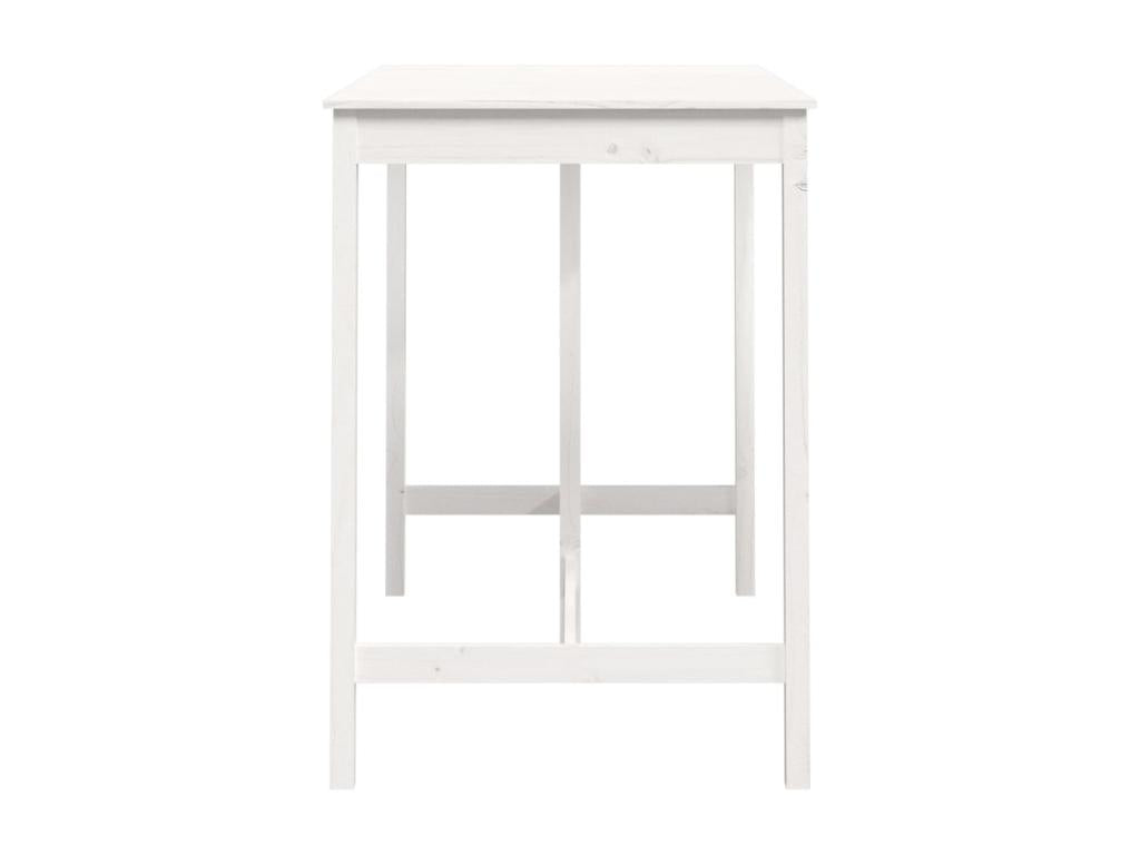 Table de bar Blanc 140x80x110 cm Bois massif de pin RCES90315