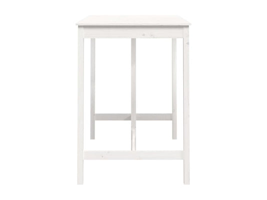 Table de bar Blanc 140x80x110 cm Bois massif de pin RCES90315
