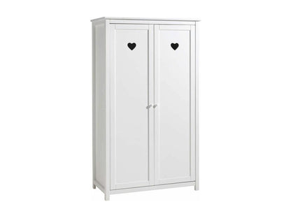 Chicyla - Chambre bébé avec Armoire 2 Portes Commode et Plan à langer laqué Blanc MWSH70249