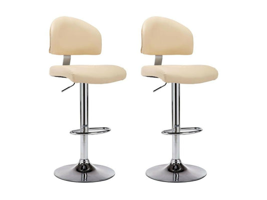 Tabourets de bar 2 pcs Crème Similicuir Sokal XHHJ35124