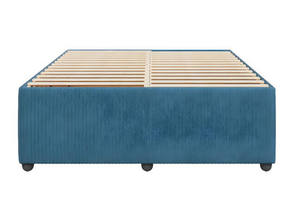 Cadre de lit bleu 140x200 cm velours QZMZ75197