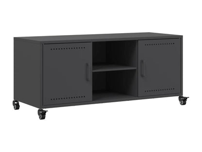 Meuble TV noir 100,5x39x43,5 cm acier laminé à froid OXZX44826