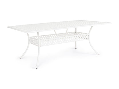 Table de jardin aluminium moulé blanc Chicyla 213cm VLHT98584