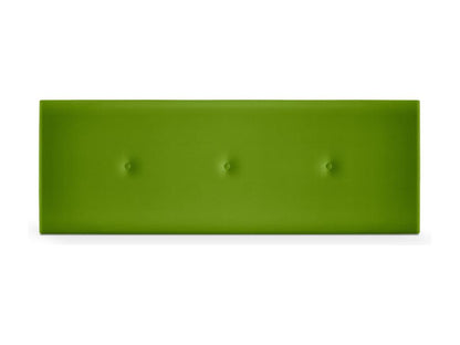 Meublori Tête de lit simili cuir lisse avec Boutons 135x50cm Lits 120/135 - Vert