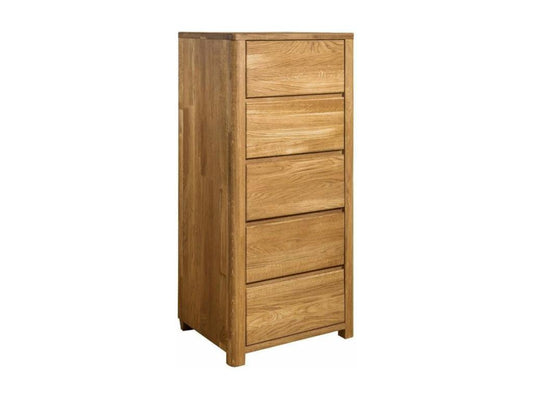 Chiffonnier en chêne massif 5 tiroirs Chicyla UBSA81427