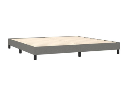 Lit à sommier tapissier avec matelas Gris foncé 200x200cm Tissu FZDV90141