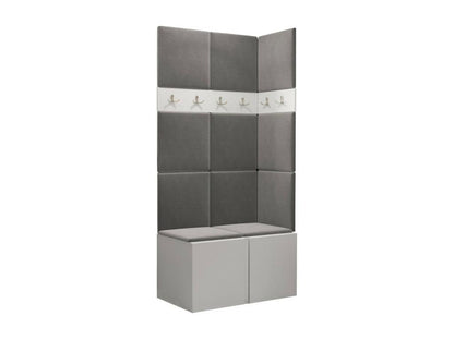 Meuble d'entrée Chicyla 264 186x84x46cm Blanc Tapisserie - Stratifié VZZM93250