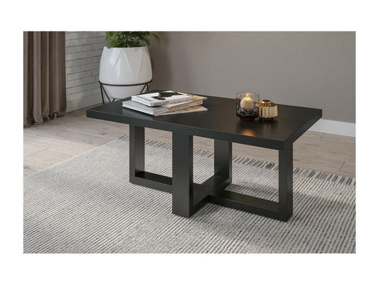 Table basse design rectangulaire collection Chicyla Couleuris noir super mat. NPVS60266