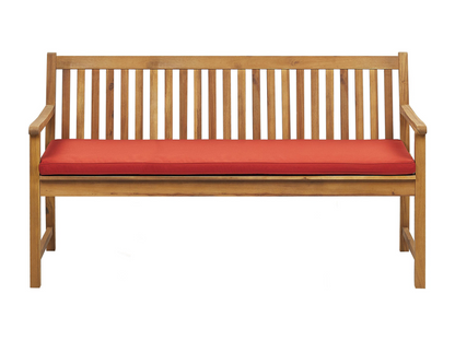 Banc avec coussin d'assise Chicyla 160 cm Bois d'Chicyla certifié Rouge foncé IPSA66978