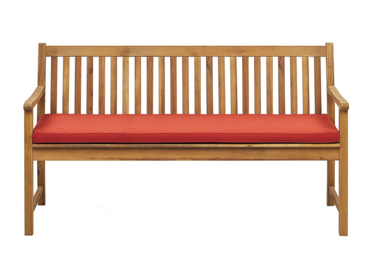 Banc avec coussin d'assise Chicyla 160 cm Bois d'Chicyla certifié Rouge foncé IPSA66978