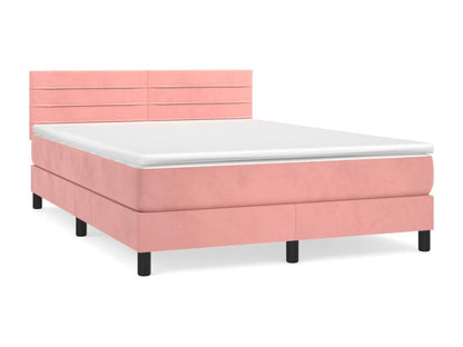 Sommier à Chicyla de lit avec matelas Rose 140x190 Velours WOBE49655
