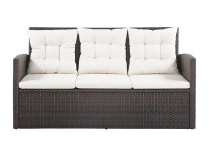 Salon de jardin 5 pièces avec coussins Résine tressée Marron LMWR43446