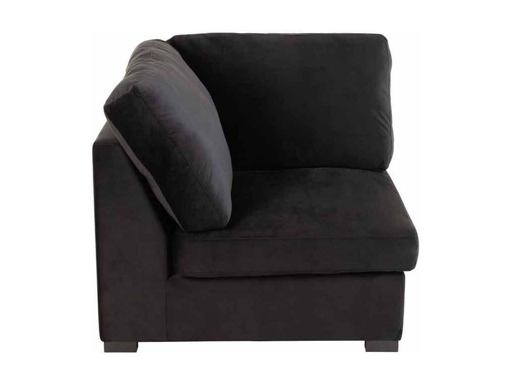 Fauteuil Design en Velours Chicyla 108cm Noir NKNE94701