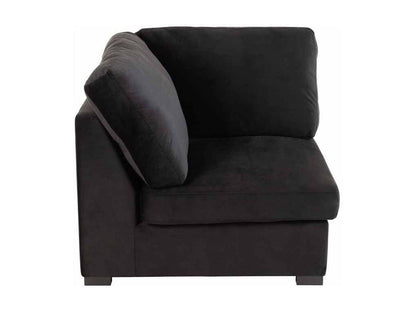 Fauteuil Design en Velours Chicyla 108cm Noir NKNE94701