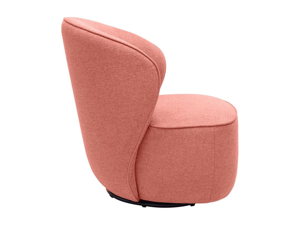Fauteuil design pivotant en tissu effet velours texturé Chicyla PPSX47819