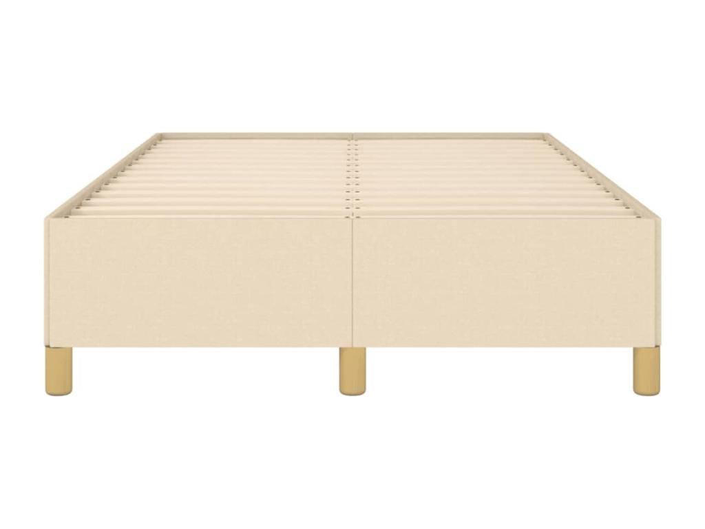 Cadre de lit crème 120x190 cm tissu AFXZ87642