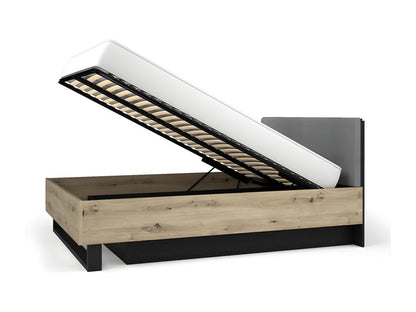 Lit Coffre 160x200 Chicyla - Design Moderne avec Tête de Lit Rembourrée GHCD19584