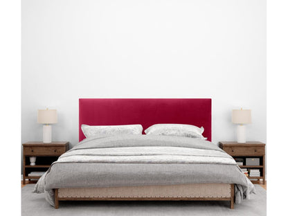 Chicyla Tête de Lit Velours Lisse 160x50 Lits 150/160 - Rouge GHCM69181