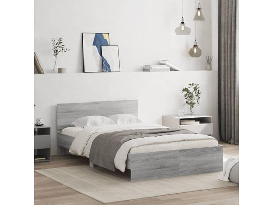 Cadre de lit sans matelas Meublori gris 120x200 cm