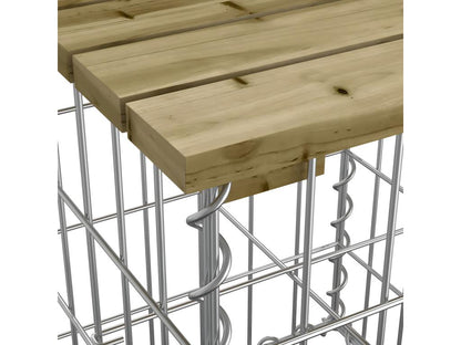 Banc de jardin design gabion 83x44x42 cm bois de pin imprégné URZV59386