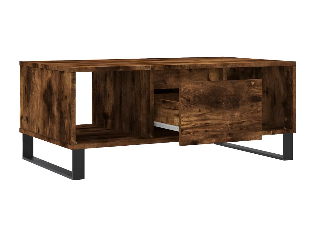 Table basse Chêne fumé 90x50x36,5 cm Bois d'ingénierie MSYB10319