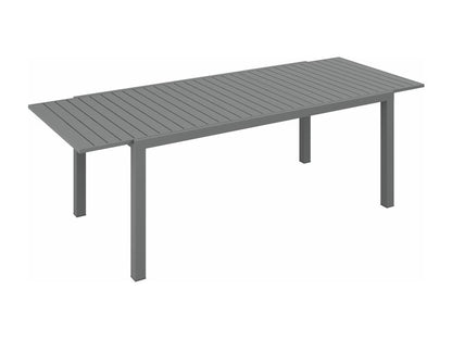 Table de jardin extensible 6-8 personnes dim- 180/240L x 94l x 73H cm alu gris DWOE07574