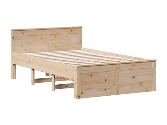 Cadre de lit sans matelas avec tête de lit 135x190 cm bois pin BKZM91968