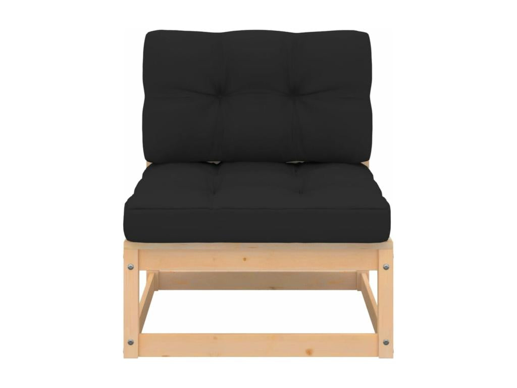 Salon de jardin 8 pcs avec coussins Bois de pin massif BCJM56599