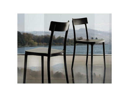 Chaise italienne empilable polypropylène Chicyla - Lot de 4-Couleur Rouge VQIQ45161