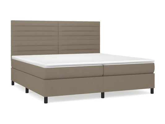 Lit à sommier tapissier avec matelas Chicyla 200x200 cm Tissu QXZC60139
