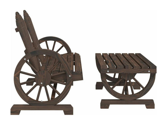 Salon de jardin 2 pcs bois de sapin massif LQHU44626