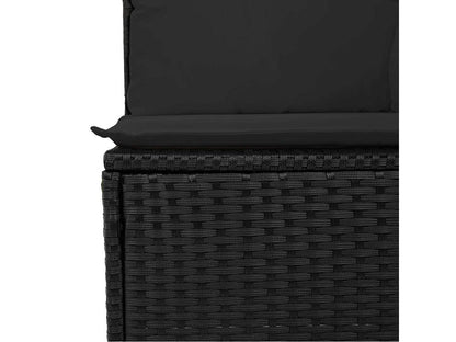 Salon de jardin 10 pcs avec coussins noir résine tressée SOZR89948