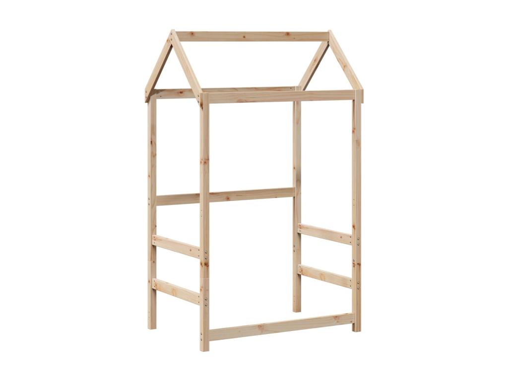 Ensemble de lit et de banc avec toit 100x200 cm bois pin massif IIIB32529