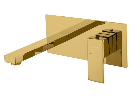 Mitigeur lavabo mural à encastrer Doré - Domopure GLQT81872