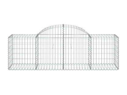 Paniers à gabions arqués 20 pcs 200x50x60-80 fer galvanisé XNVZ63259