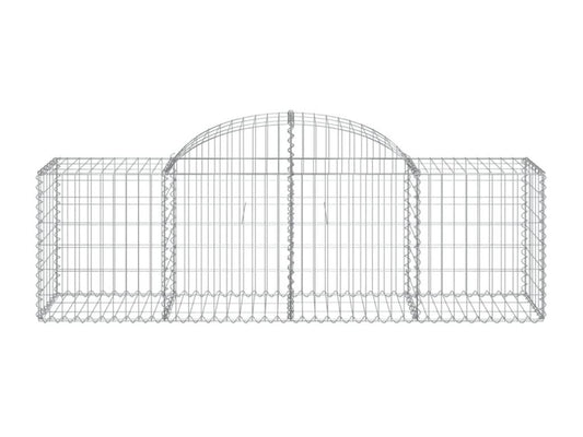 Paniers à gabions arqués 20 pcs 200x50x60-80 fer galvanisé XNVZ63259