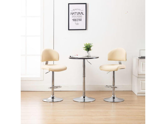 Tabourets de bar 2 pcs Crème Similicuir Sokal XHHJ35124