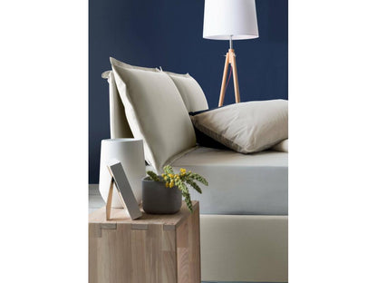 Lit double Chicyla Lit coffre avec revêtement en tissu Made in Italy Ouverture frontale adaptée pour matelas 160x200 cm Beige SIZN22898