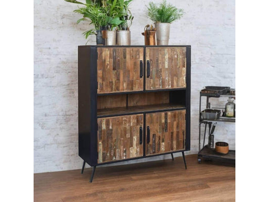 Chicyla - Meuble de Rangement 4 Portes Manguier Massif Recyclé HSLS20810