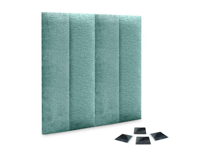 Chicyla Lot de 4 panneaux muraux acoustiques auto-adhésifs en laine écologique protection absorbante contre les chocs Vert d'eau 60x30 cm x4 IARV84707