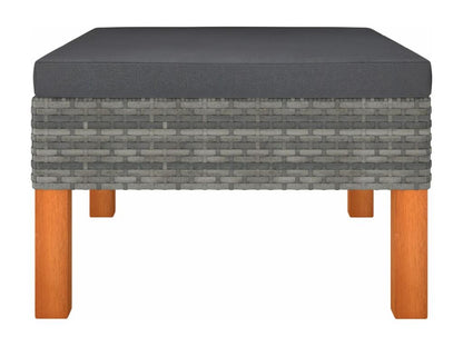 Salon de jardin 3pcs Résine tressée et bois d'eucalyptus massif MXZT15838