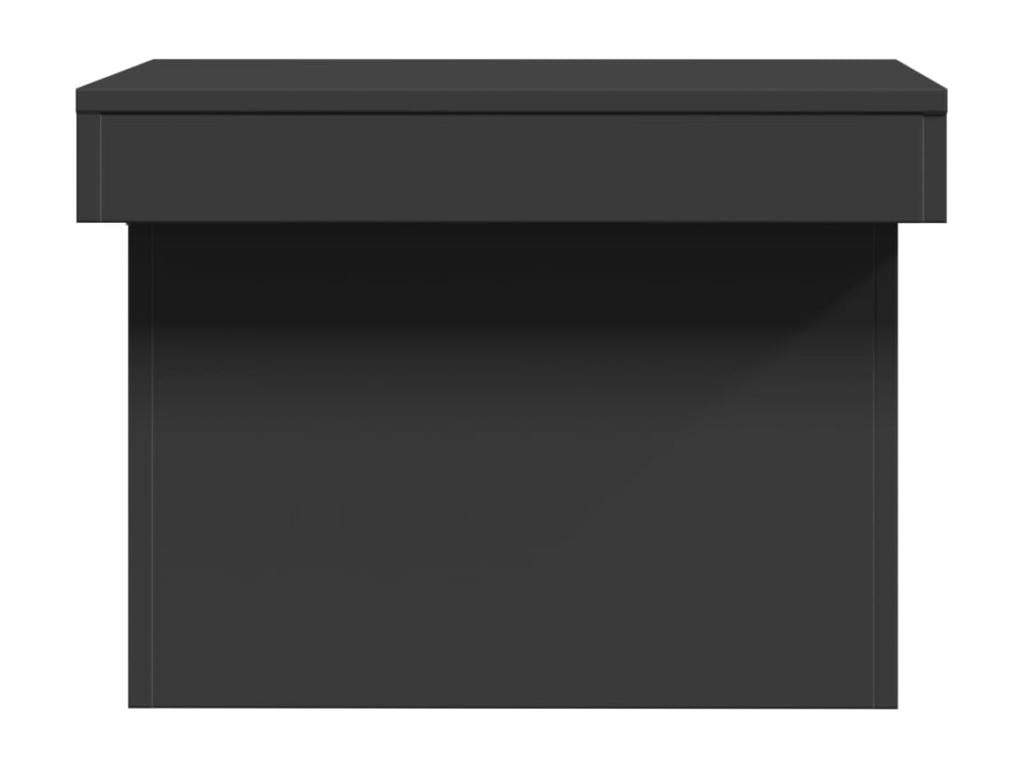 Table basse noire 80x55x40 cm bois d'ingénierie EUVJ57303